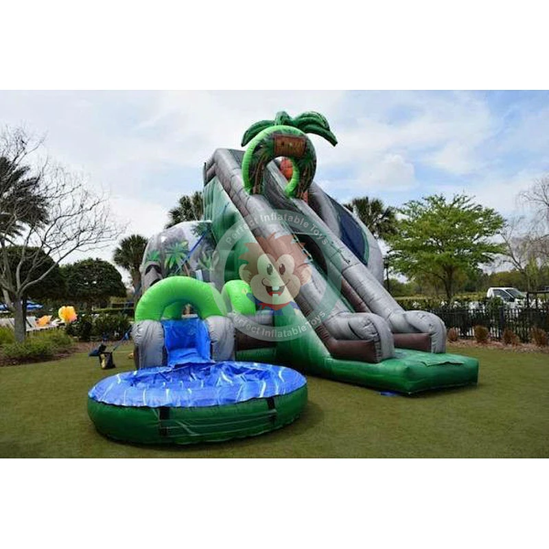 Animal Aqua Tree House Inflatable Slide