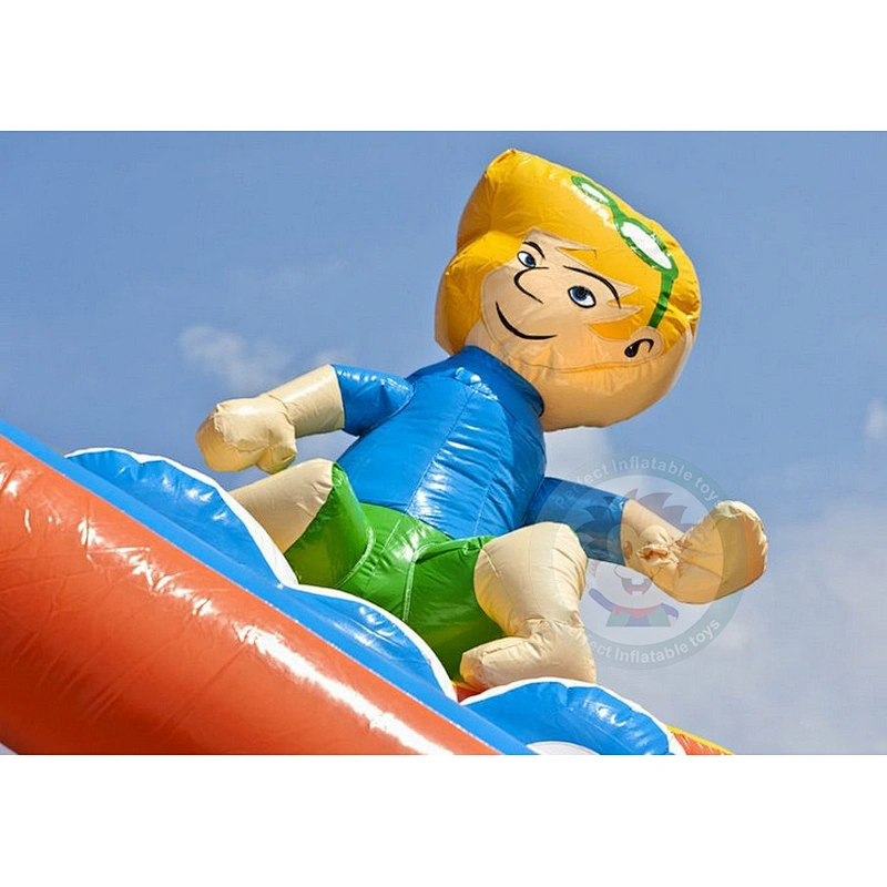 Outdoor Fashion Commercial PVC Tarpaulin Large Inflatable Water Slide For Rental