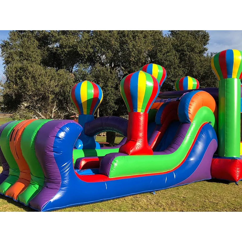 colorful inflatable obstacle course for kids