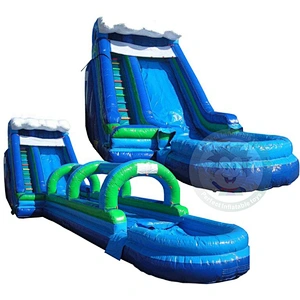 Summer Outdoor High Quality PVC Material Plastic Long Water Slide For Sale