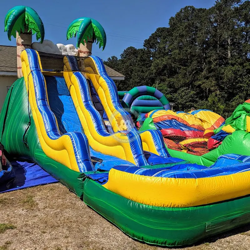 18ft India Drop Kick Inflatable Slide