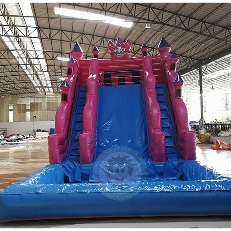 Colorful Water Park Toys Cheap Inflatable Long Water Slide With Kids Joy