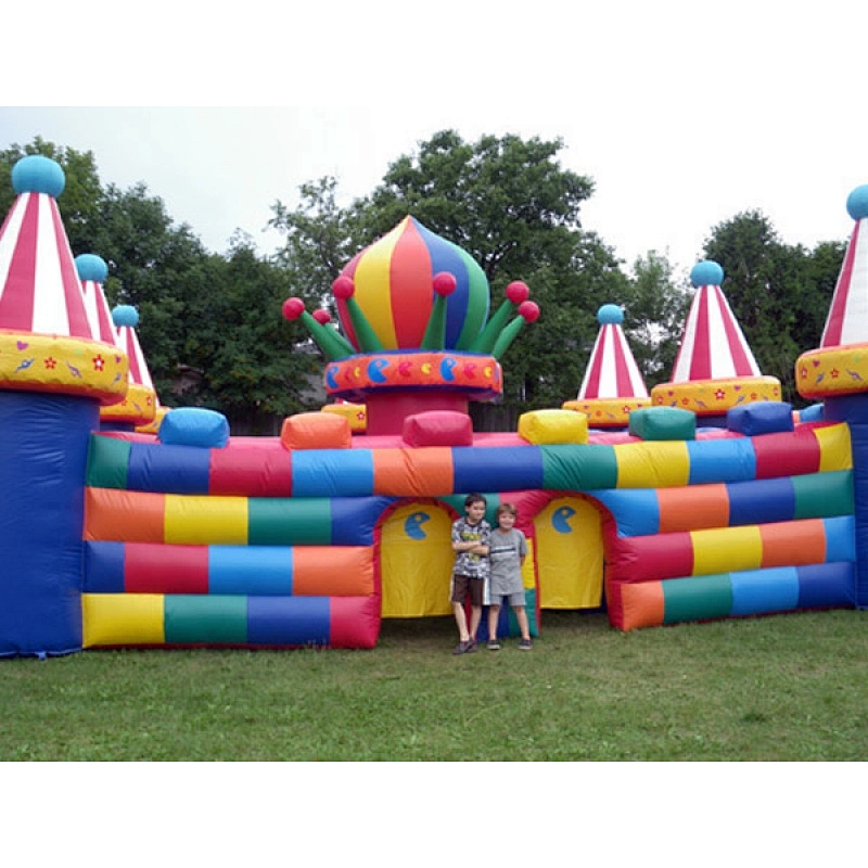 colorful Inflatable maze inflatable sports game for commercial