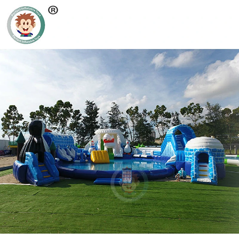 China Supplier Outdoor Kids Water Slide Playground Commercial Inflatable Amusement Water Park For Sale