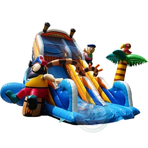 Customized Giant Water Park Used Inflatable Slip N Water Slide For Sale