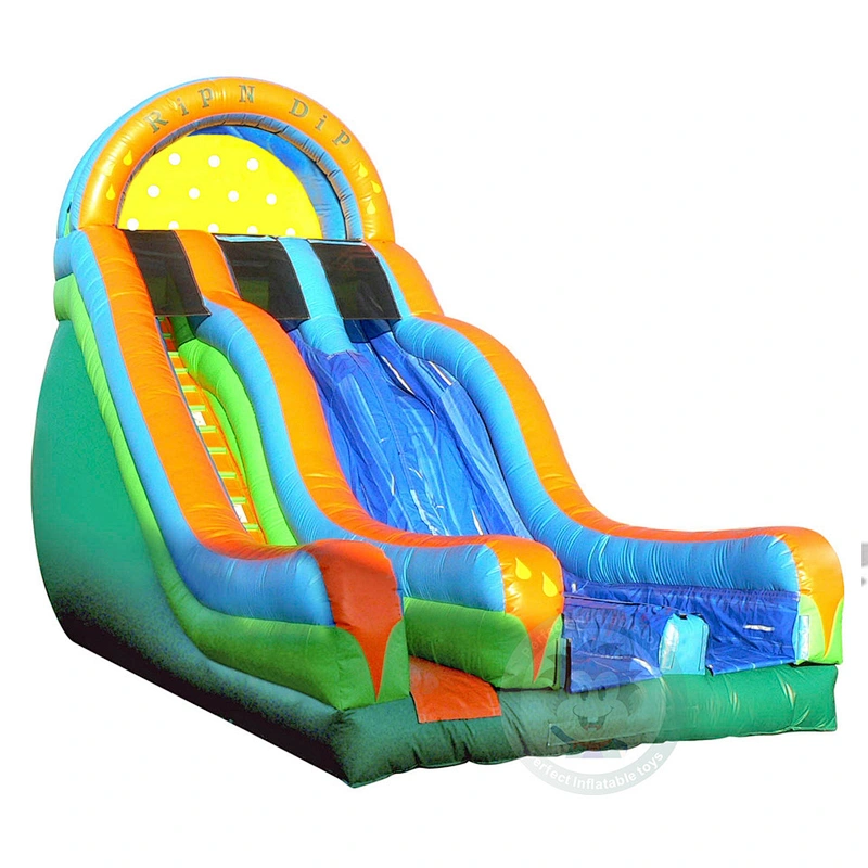 Professional Custom Design Colorful Double Slide Giant Inflatable Water Slide