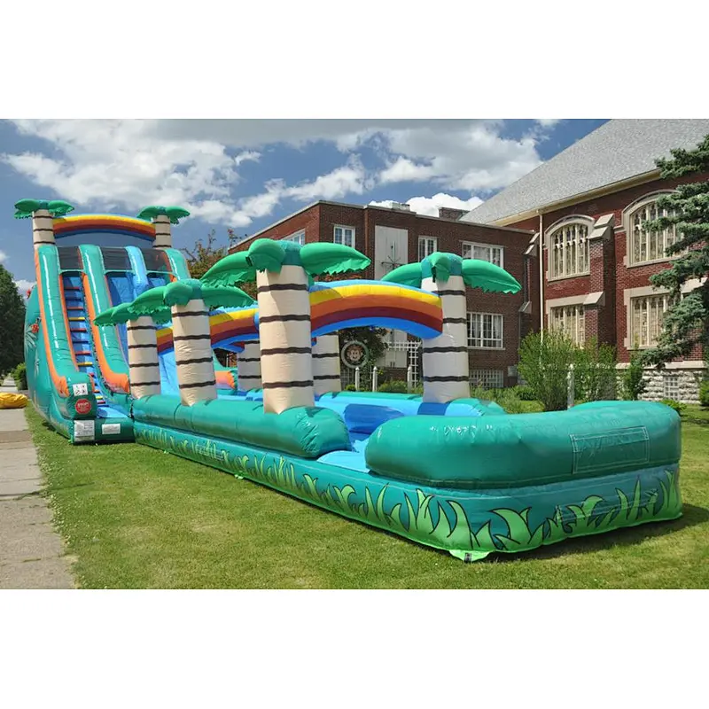 Tropical Double Lane Slip And Slide Water Inflatable