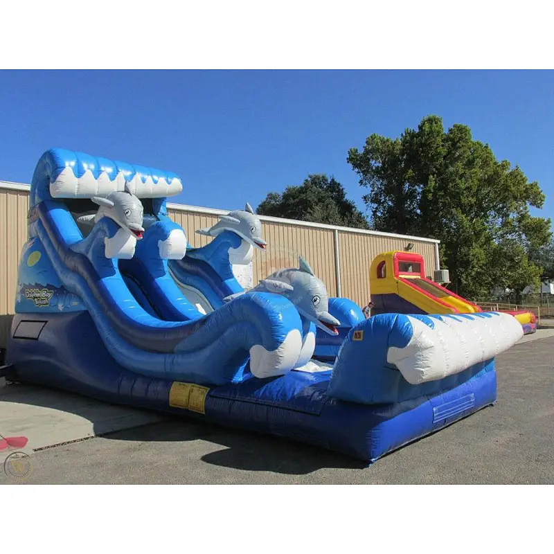 Giant Shark Inflatable Pirate Ship Slide