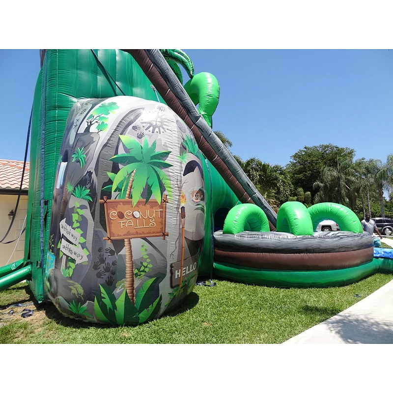 Animal Aqua Tree House Inflatable Slide