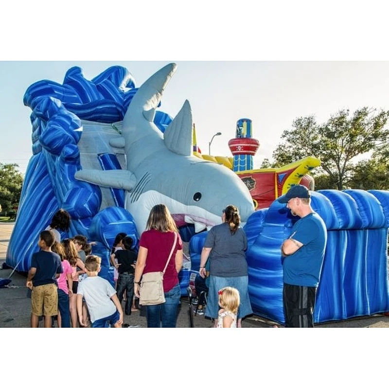 commercial crazy slide for sale  outdoor inflatable shark slide
