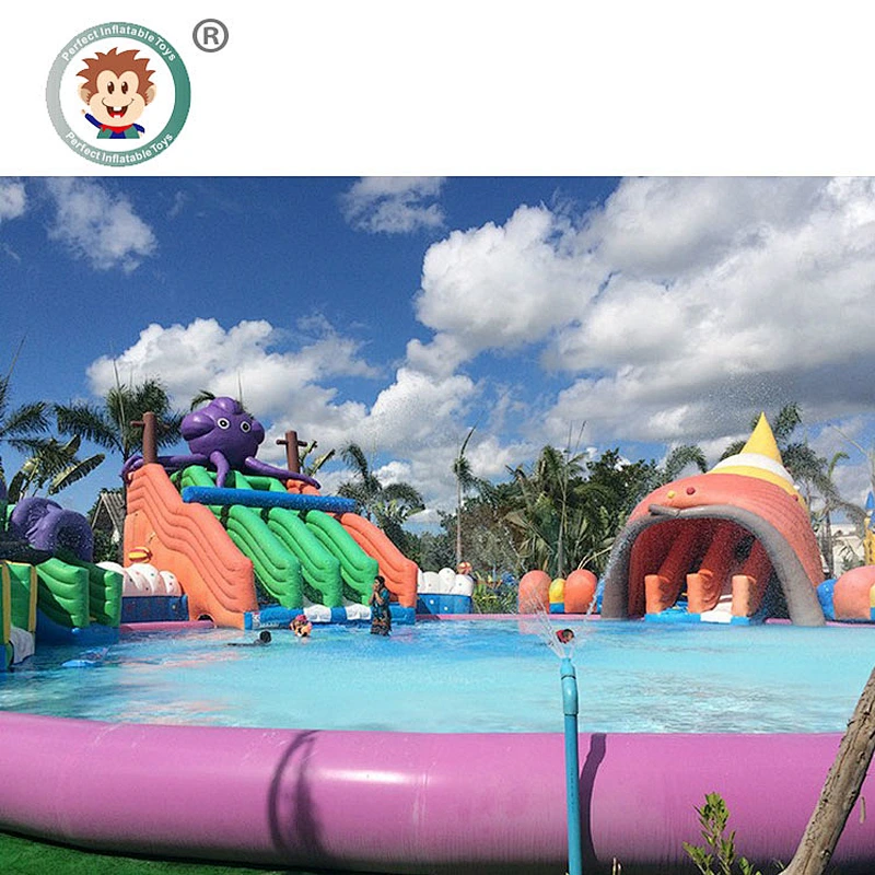 Hot Sale Outdoor Water Slide Playground Commercial Backyard Inflatable Water Park For Kids
