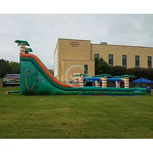 Tropical Double Lane Slip And Slide Water Inflatable