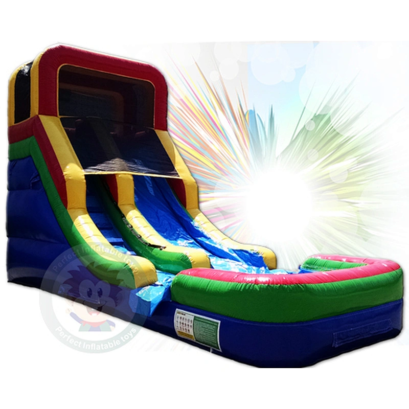 Hot Sale Cheap Price PVC Material Giant Inflatable Water Slide  With Small Pool