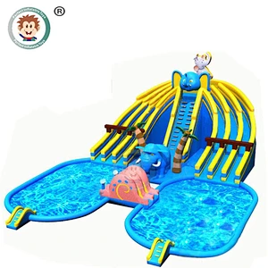 China Supplier Commercial Outdoor Water Slide Playground Kids Inflatable Water Park With Pool