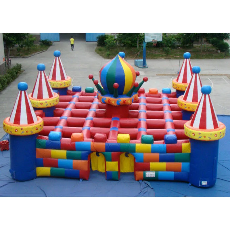 colorful Inflatable maze inflatable sports game for commercial
