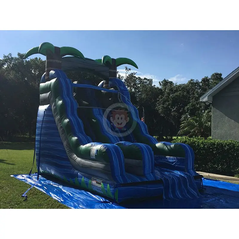 Palm Tree Large Inflatable Water Slide