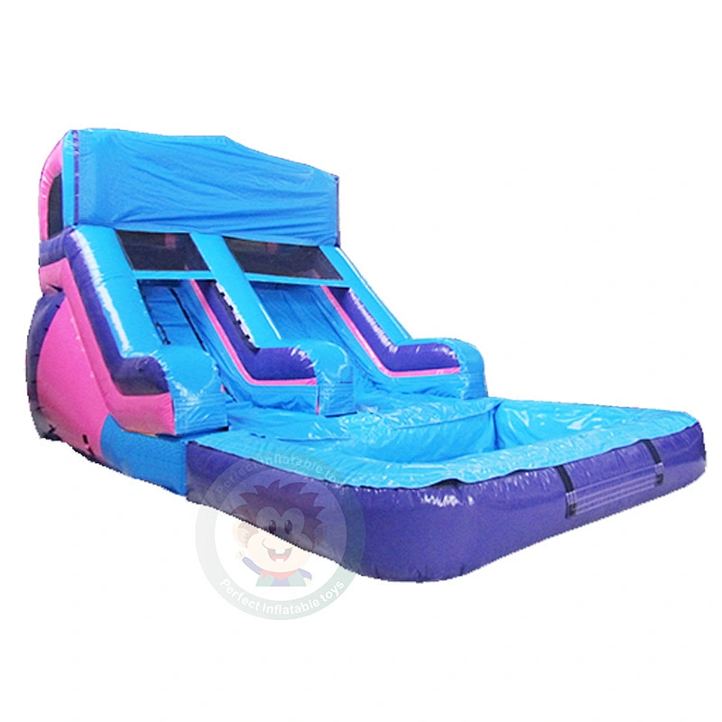 Summer Mini Water Park Play Equipment Inflatable Water Slide With Pool For Children