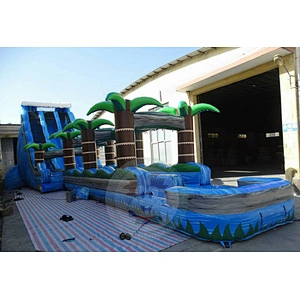 Factory Custom Party Game Large Beach Inflatable Water Slide For Kids And Adults