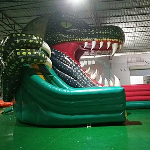 Boat Bounce Inflatable Dinosaur Slide