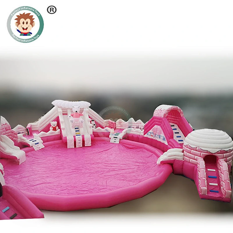 Outdoor Kids Water Slide Playground Commercial Inflatable Water Amusement Park For Sale