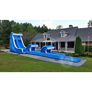 Outdoor Games For Adults Toy High Quality Giant Curvy Inflatable Water Slide