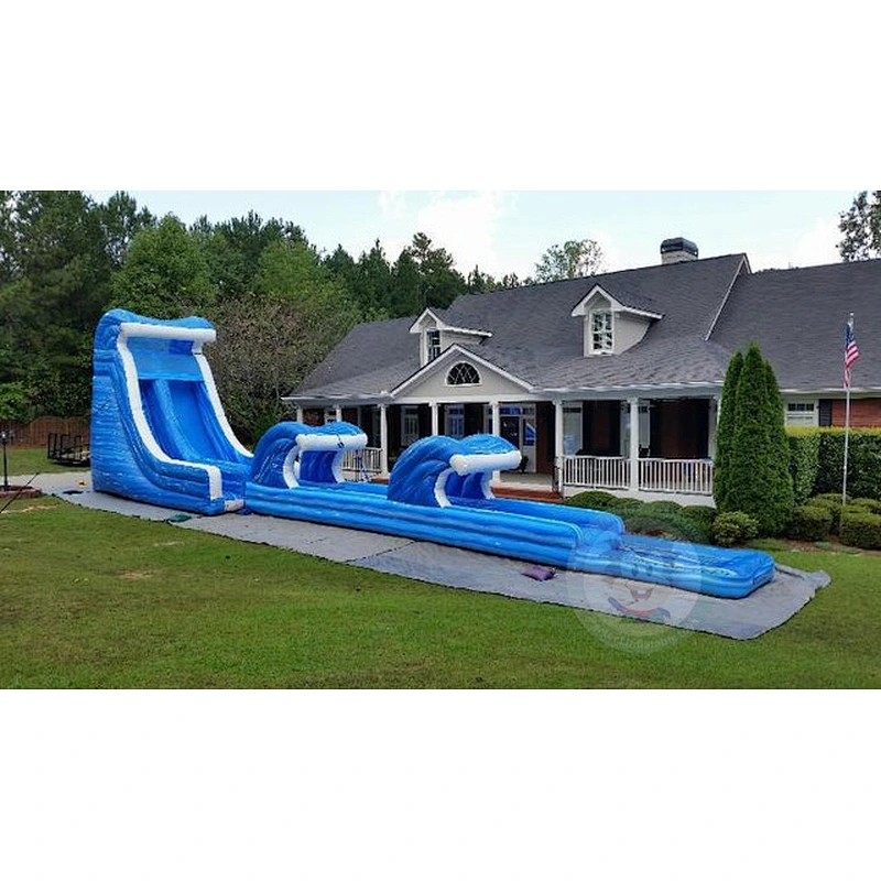 Outdoor Games For Adults Toy High Quality Giant Curvy Inflatable Water Slide