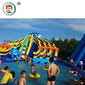 China Supplier Commercial Outdoor  Water Slide Playground Kids Inflatable Water Pool Park For Sale