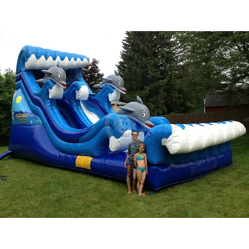 Giant Shark Inflatable Pirate Ship Slide