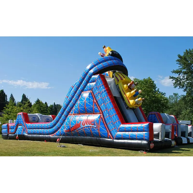 amusement park inflatable roller coaster theme obstacle course