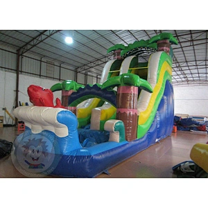 Outdoor Commercial Inflatable Jumping Castle Water Slide For Adults And Kids
