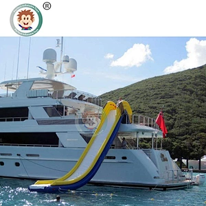 China Outdoor Floating Water Toys Commercial Inflatable Yacht Water Slide For Adults