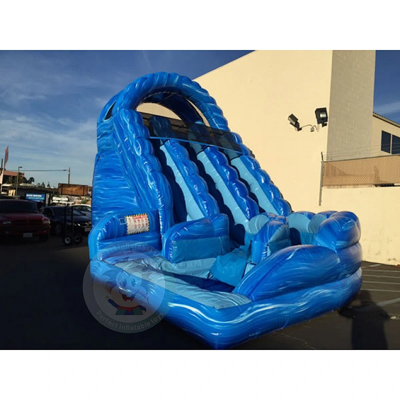 Large Outdoor Fashion Water Park Equipment Long Water Slide With Pool
