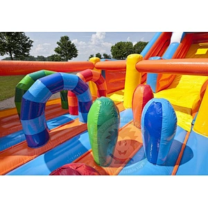 Outdoor Fashion Commercial PVC Tarpaulin Large Inflatable Water Slide For Rental