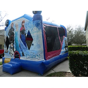 commercial frozen inflatable bouncer combo jumps inflatable slide with bouncer