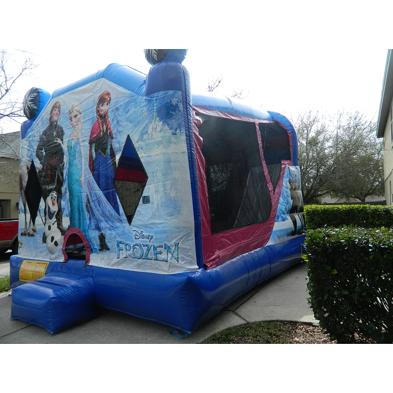 commercial frozen inflatable bouncer combo jumps inflatable slide with bouncer