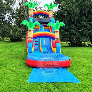Outdoor Games For Adults Toy High Quality Giant Curvy Inflatable Water Slide