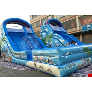 Customized Factory New Design Plastic Material Large Inflatable Water Slide For Sale