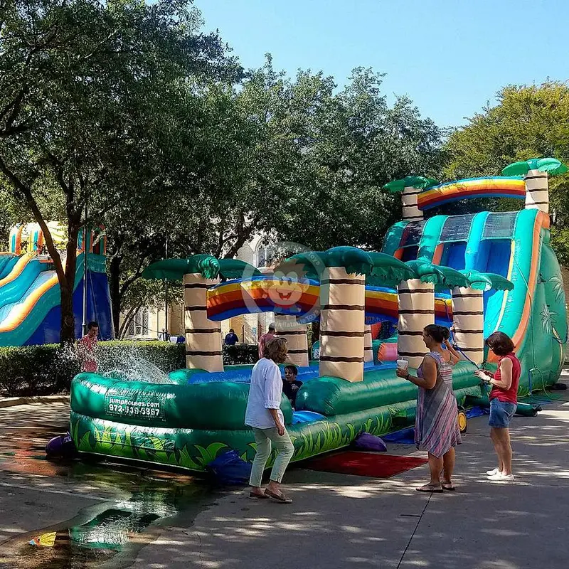 Tropical Double Lane Slip And Slide Water Inflatable