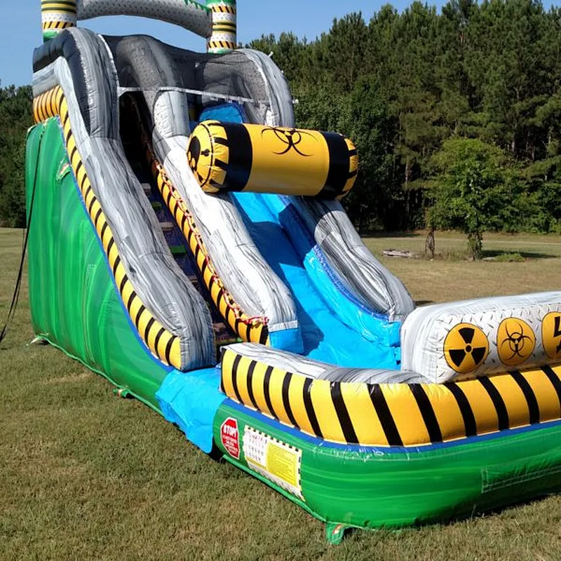 Kids commercial inflatable water slide with pool