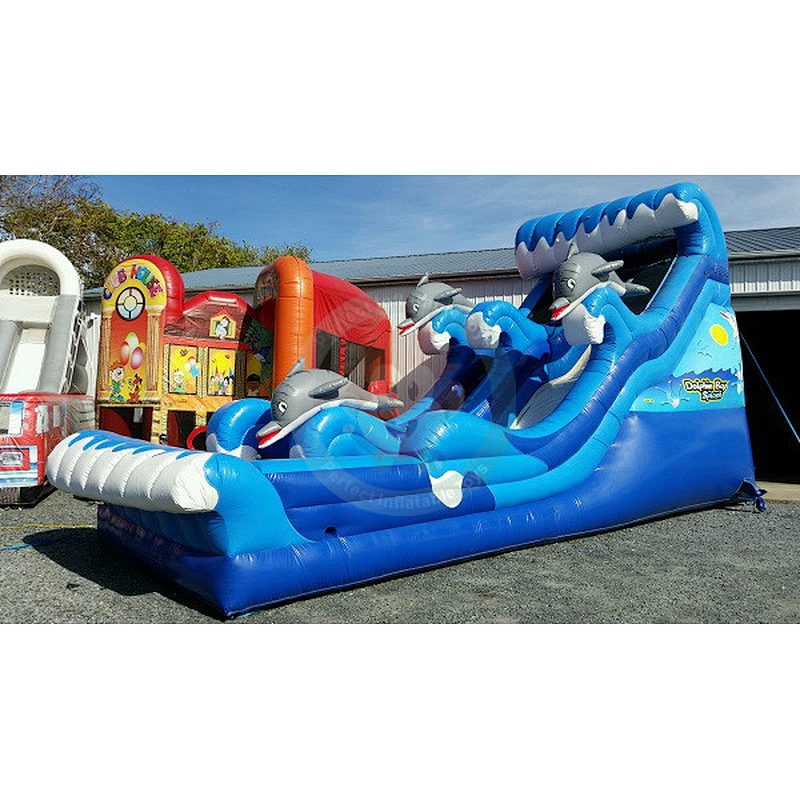 Giant Shark Inflatable Pirate Ship Slide