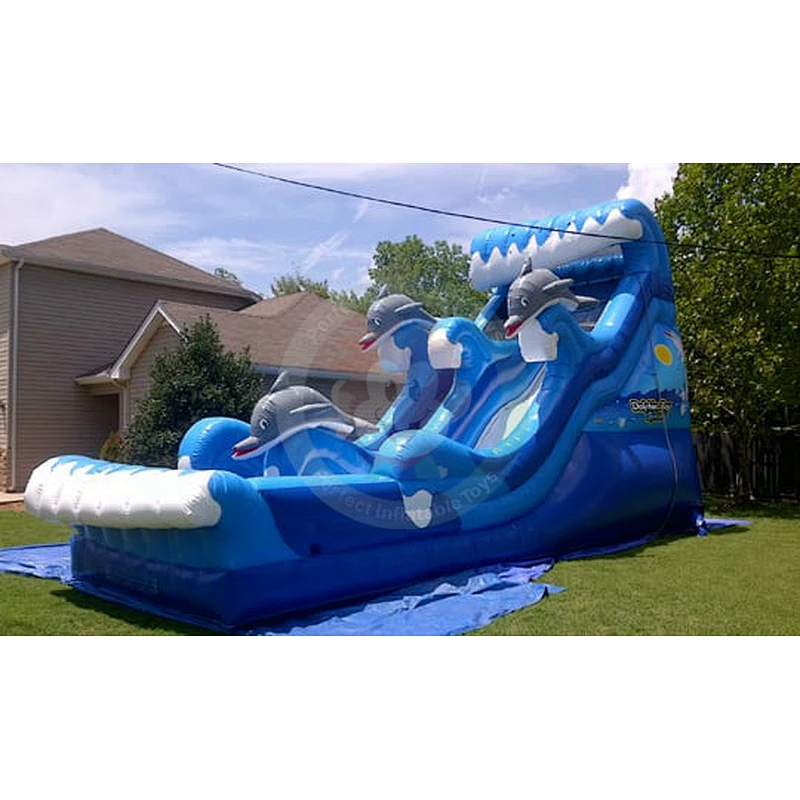 Giant Shark Inflatable Pirate Ship Slide