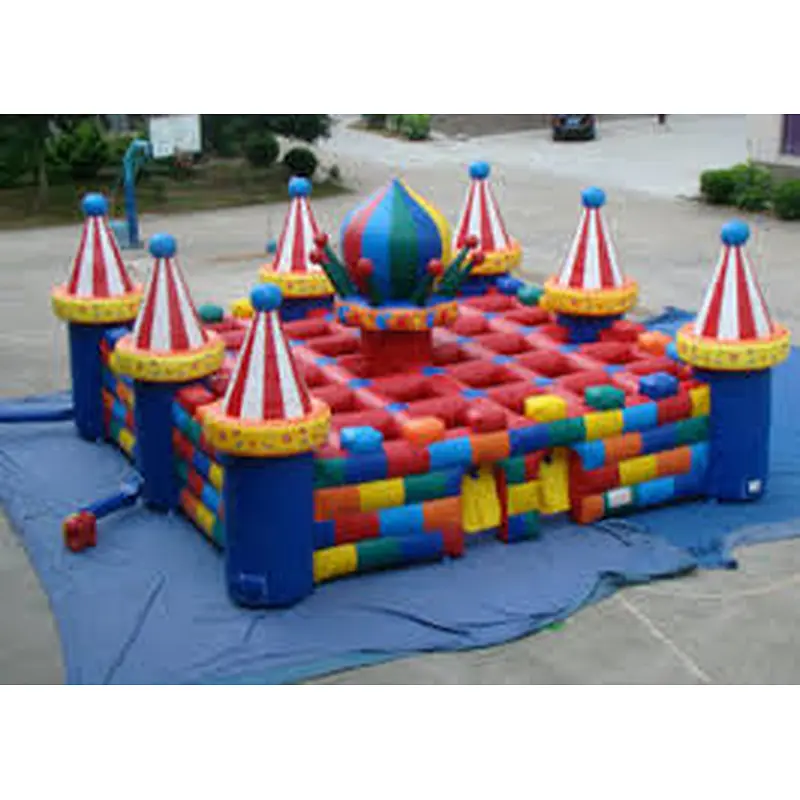 colorful Inflatable maze inflatable sports game for commercial