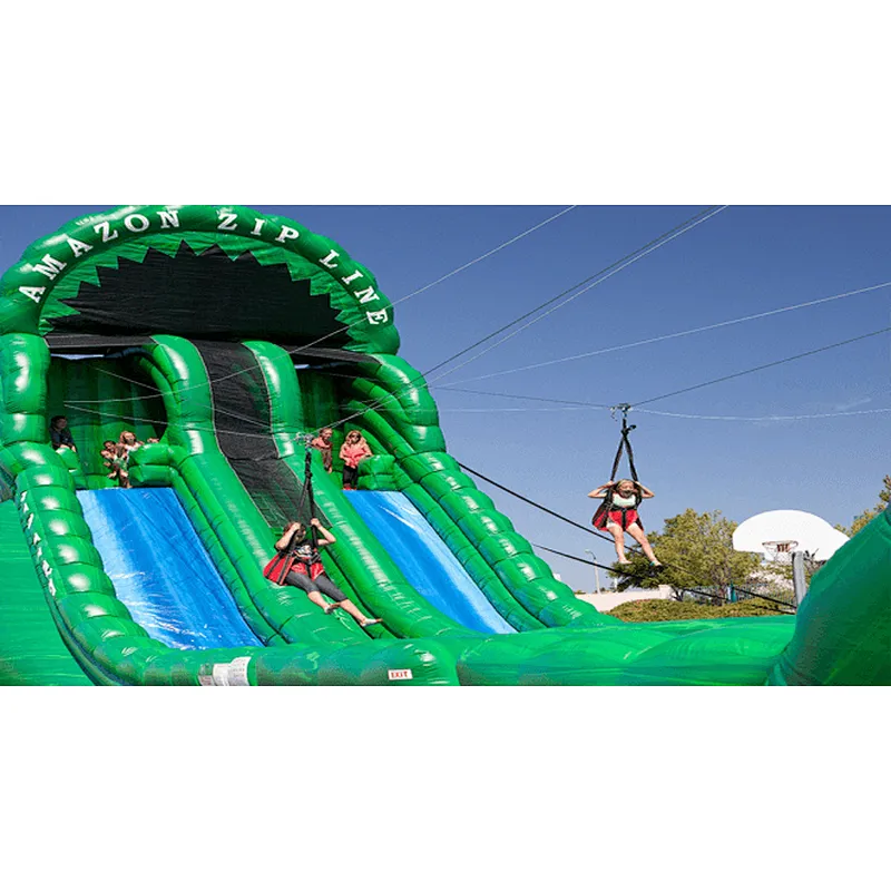 amazon Inflatable zip line inflatable slide game from China ...