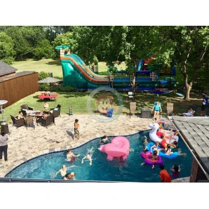Tropical Double Lane Slip And Slide Water Inflatable