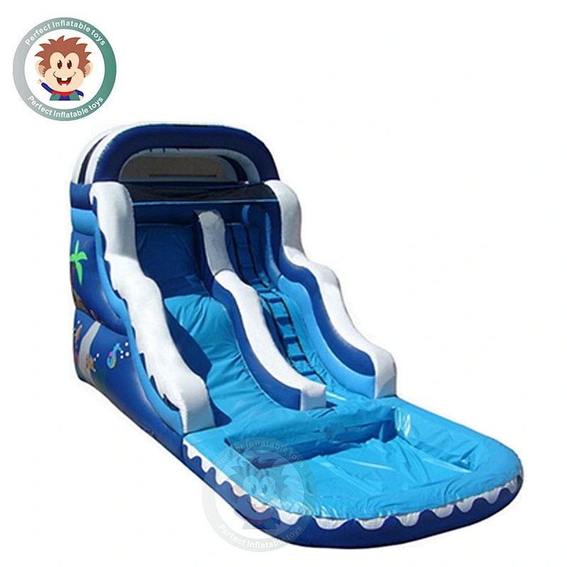 Summer Amusement Park Plastic Large Inflatable Pool Water Slide For Sale
