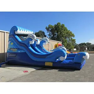 Giant Shark Inflatable Pirate Ship Slide