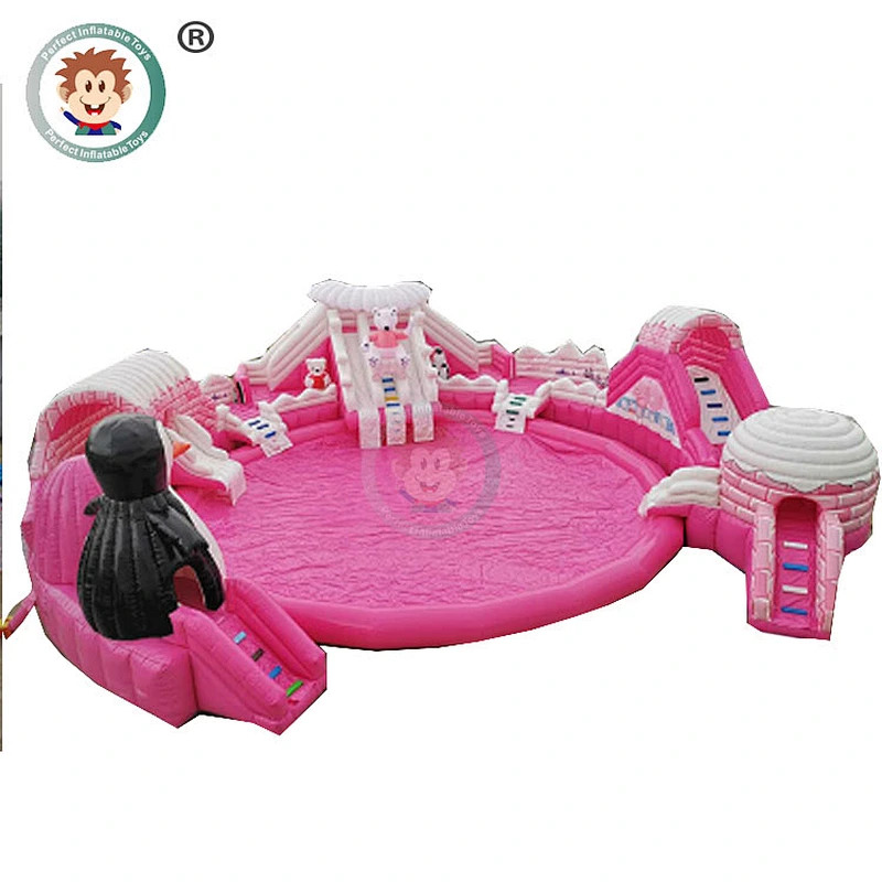 Outdoor Kids Water Slide Playground Commercial Inflatable Water Amusement Park For Sale
