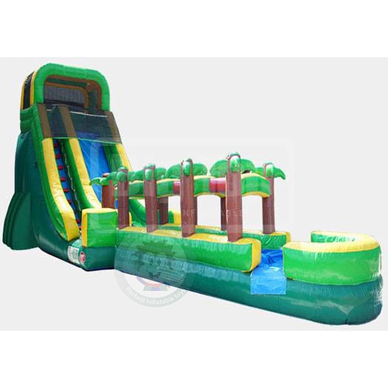 Summer Mini Water Park Play Equipment Inflatable Water Slide With Pool For Children