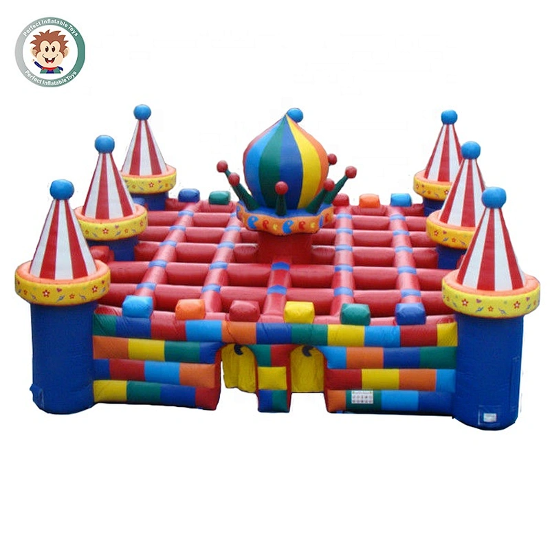 colorful Inflatable maze inflatable sports game for commercial