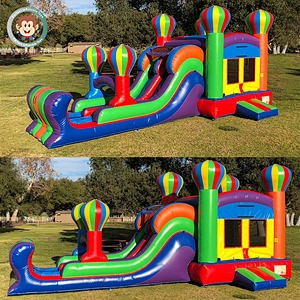 colorful inflatable obstacle course for kids